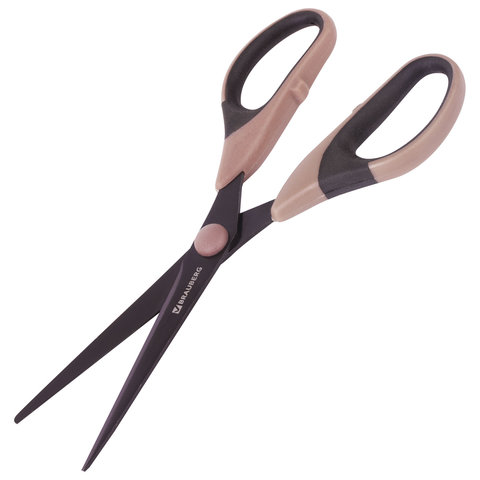 Ножницы Brauberg 165мм, симметричные ручки, тефлоновое антискользящее покрытие, 2-х сторонняя заточка (236787), 24шт.