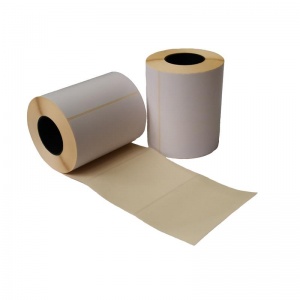 Термотрансферные этикетки бумажные полуглянцевые, 100х72мм, втулка 40мм, 3 рулона по 500шт.