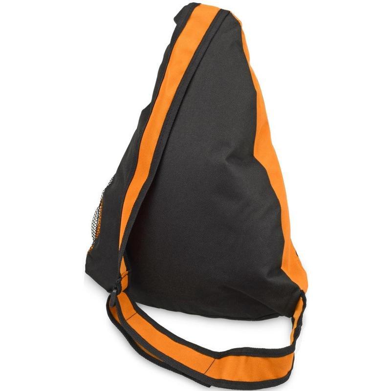 Рюкзак спортивный с одним плечевым ремнем, 280x100x430мм, оранжевый/серый