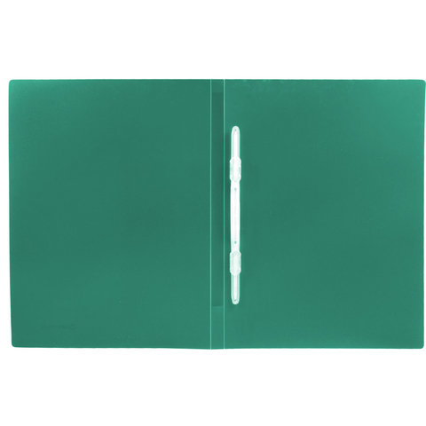 Папка-скоросшиватель Brauberg Office (А4, 0.5мм, до 100л., пластик) зеленая (222642), 12шт.