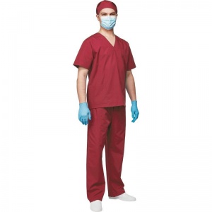Мед.одежда Костюм хирурга универсальный м05-КБР, бордовый (размер 48-50, рост 170-176)