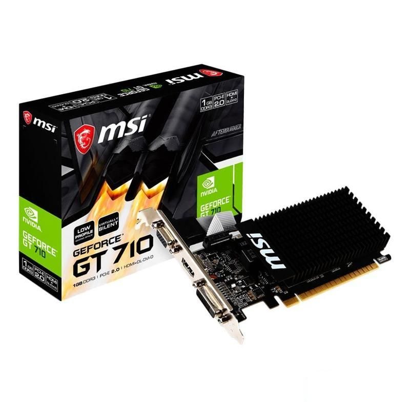 Видеокарта PCI-E MSI GeForce GT 710 LP (GT 710 1GD3H LP)
