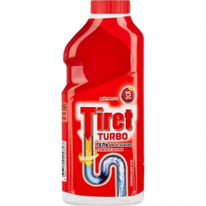 Средство для прочистки труб Tiret Turbo, гель для пластика, 500мл, 12шт.