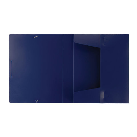Папка на резинках пластиковая Brauberg (А4, 50мм, до 480 листов) синий (224162)