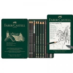 Набор художественный Faber-Castell Pitt Graphite (8 карандашей, мелок, кисть, ластик) (112972)