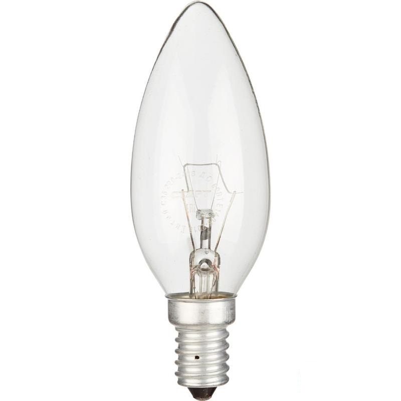 Лампа накаливания Старт (60Вт, E14, свеча) теплый белый, 10шт. (ДС 60Вт E14)