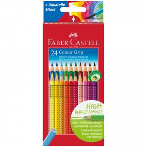 Карандаши цветные 24 цвета Faber-Castell Grip (L=176мм, d=3.2мм, 3гр) (112424)