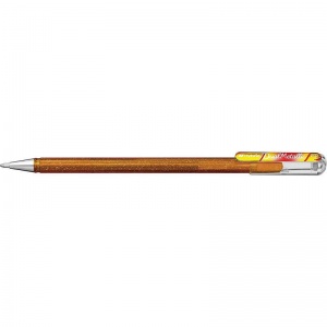 Ручка гелевая Pentel Hybrid Dual Metallic (1мм, хамелеон золотистый/красный)