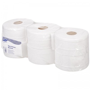 Бумага туалетная для диспенсера 2-слойная Luscan Professional, белая, 250м, 6 рул/уп
