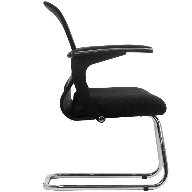 Конференц-кресло Метта SU-M-4, металл хром, ткань черная/черная (152/007) (z312282436)