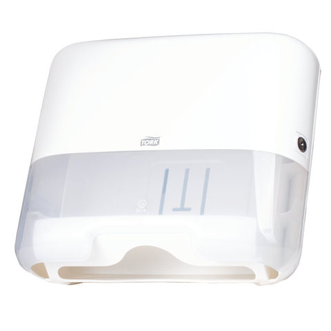Диспенсер для полотенец листовых Tork H3 Mini Singlefold ZZ/С, пластик, белый (553100)