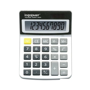 Калькулятор настольный inФОРМАТ KN01-10 (10-разрядный) бухгалтерский, серый