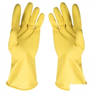 Перчатки защитные латексные Изумруд КЩС тип 2, желтые, размер 8 (M), 1 пара (К20Щ20)