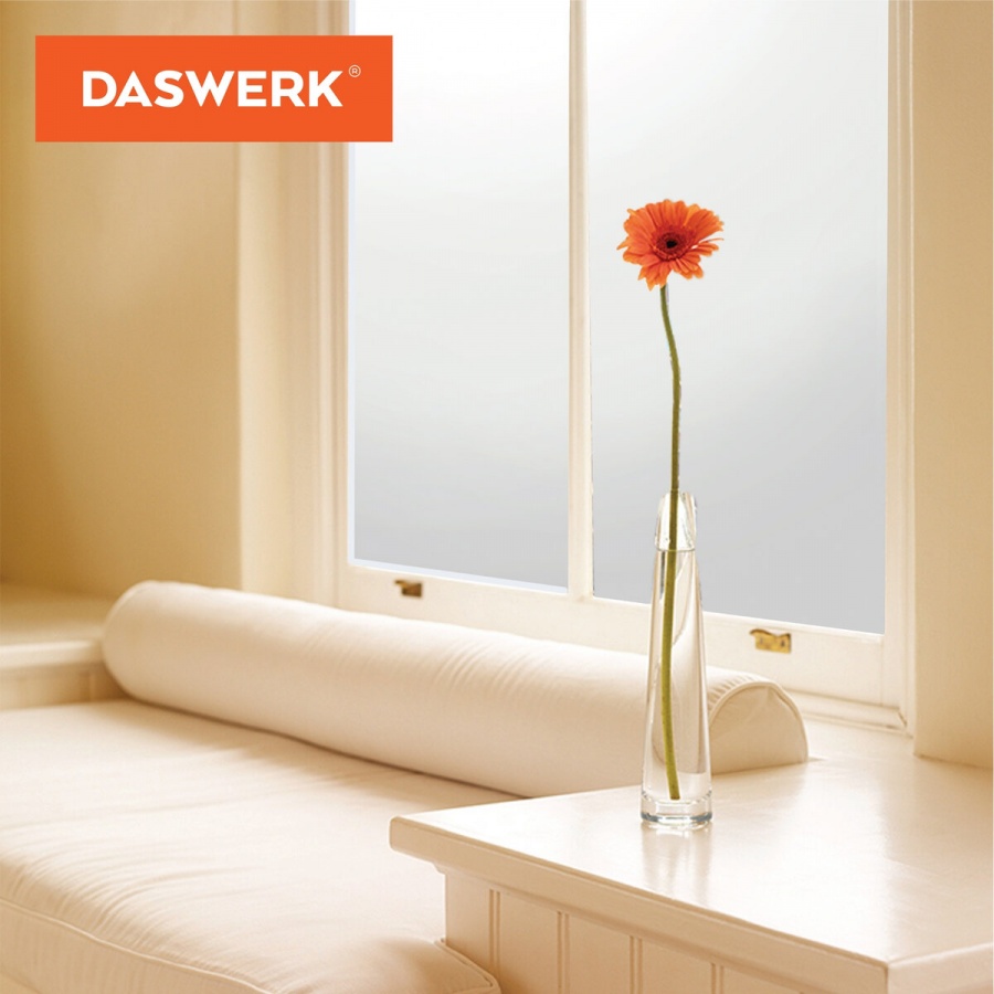 Пленка на окно самоклеящаяся статическая Daswerk, солнцезащитная, 67,5х150см, матовая (607971)