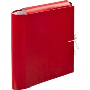 Папка архивная с завязками Attache (А4, корешок 120мм, до 1000л., 4 завязки, картон/бумвинил) красная