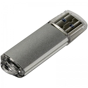 Флэш-диск USB 128Gb SmartBuy V-Cut, USB3.0, серебристый (металл.корпус) (SB128GBVC-S3)