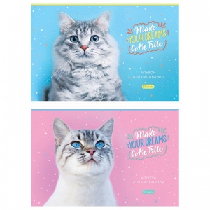 Альбом для рисования А4, 32л ArtSpace "Питомцы. Funny cats" (100 г/кв.м, скрепка) (А32_44470), 5шт. (335574)