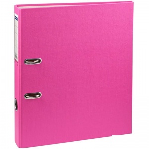 Папка с арочным механизмом OfficeSpace (50мм, картон/бумвинил, с карманом на корешке) розовая (289632)