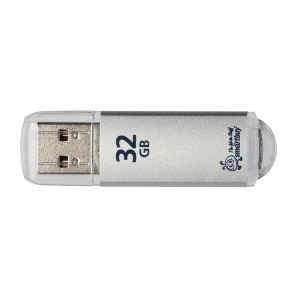 Флэш-диск USB 32Gb SmartBuy V-Cut, USB2.0, серебристый (SB32GbVC-S), 25шт.
