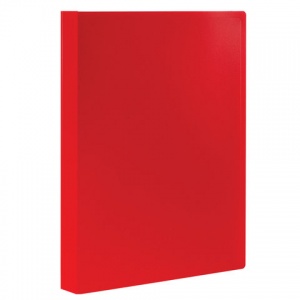 Папка файловая 60 вкладышей Staff (А4, пластик, 500мкм) красная (225706), 4шт.