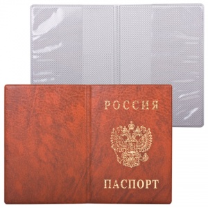 Обложка для паспорта ДПС "Герб", пвх, коричневая (2203.В-104), 36шт.