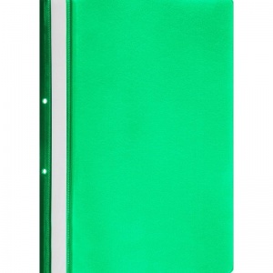 Папка-скоросшиватель с перфорацией на корешке Attache (А4, до 100л., пластик) зеленая прозрачная, 10шт.