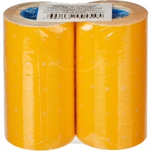 Этикет-лента 21.5x12мм, оранжевая прямоугольная, 10 рулонов по 1000шт.