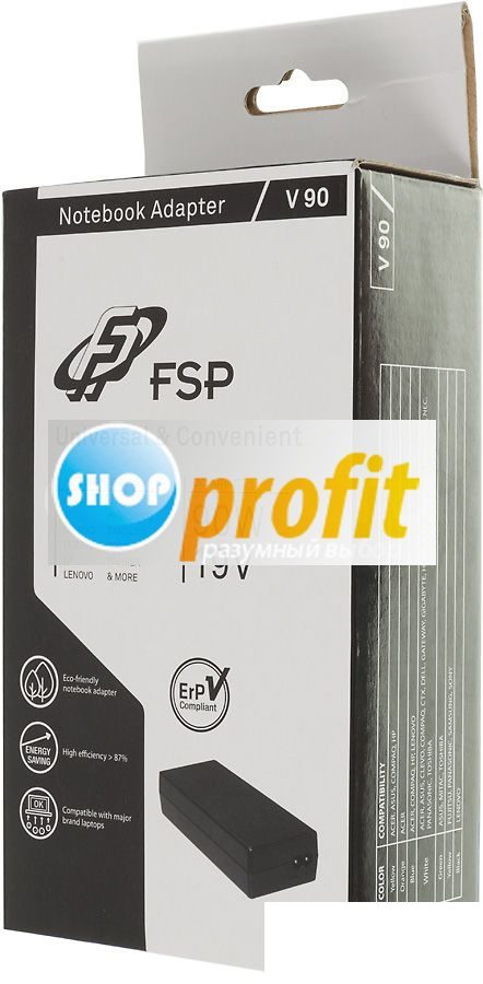 Адаптер питания FSP NB V90, 90Вт, черный (PNA0901310)