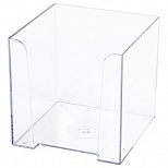Диспенсер настольный для бумажного блока Brauberg Classic, 90х90х90мм, прозрачный (ПЛ41)