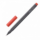 Ручка капиллярная Faber-Castell "Grip Finepen" (0.4мм, трехгранная) красная (151621)