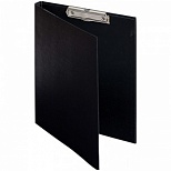 Папка-планшет с крышкой OfficeSpace (А4, до 70 листов, картон/бумвинил, с зажимом) черный (276563)