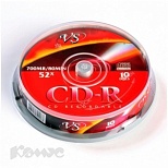 Оптический диск CD-R VS 700Mb, 52x, cake box, 10шт. (VSCDRCB1001), 60 уп.