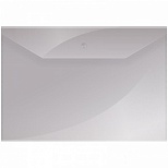 Папка-конверт на кнопке OfficeSpace (А4, 150мкм, пластик) прозрачная, 10шт. (Fmk12-1 / 220893)