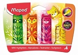 Набор маркеров-текстовыделителей Maped FluoPeps Mini Friends (1-5мм, декорир, светоустойчивые) 4шт. (743677)