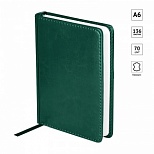 Ежедневник недатированный А6 OfficeSpace Nebraska (136 листов) обложка кожзам, зеленая (En6_12843)