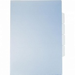 Папка-уголок Attache Selection Breeze (А4, 3 отделения, 200мкм, пластик) голубая, 5шт.