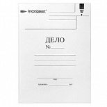 Папка-обложка без скоросшивателя inФОРМАТ "Дело №" (А4, 320 г/м2, немелованный картон) белая