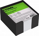 Блок-кубик для записей Стамм, 90x90x45мм, белый, белизна 65-70%, прозрачный бокс (БЗ-995001)