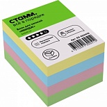 Блок-кубик для записей Стамм "Имидж", 60x50x40мм, цветной, на склейке (БЗ-654410/БЗ22)