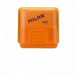 Ластик Milan Look (каучук, 34x32x19мм, разные цвета) в пластиковом чехле, 1шт. (PMMS430LK)
