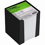 Блок-кубик для записей Стамм, 90x90x90мм, белый, черный бокс (БЗ-999001/ОФ530)