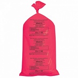 Пакеты для мусора медицинские Аквикомп, класс В (100л, 60x100см, 15мкм, красные) 20шт. (104677)