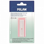 Ластик Milan Office 320 + Edition (прямоугольный, пластик, 26x16x63мм, розовый) 1шт.
