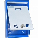 Ящик почтовый ЯП-4, белый/синий, 370x240x100мм