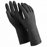 Перчатки защитные латексные Manipula Specialist КЩС-1, двухслойные, размер 10 (XL), черные, 1 пара (L-U-03)
