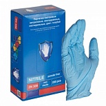 Перчатки одноразовые нитриловые смотровые S&C ZN 308, нестерильные, неопудренные, размер XL (9-10), голубые, 100 пар