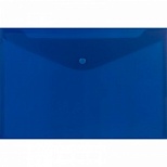 Папка-конверт на кнопке Attache Economy (A4, 200мкм, до 100л., пластик) синяя, 10шт., 16 уп.