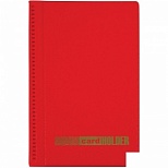 Визитница настольная OfficeSpace (на 96 визиток, 3 ряда, пвх, 110х190мм) красная (260774)