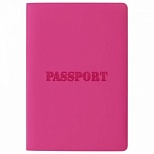 Обложка для паспорта Staff, мягкий полиуретан, тиснение "Паспорт", розовая, 5шт. (237605)