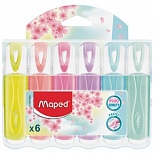 Набор маркеров-текстовыделителей Maped FluoPeps Pastel (1-5мм, 6 цветов) 6шт. (742558)